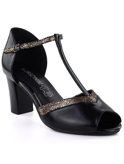 Lodičky s otevřenou špičkou černé M.Daszynski model 22072513 - M. Daszyński