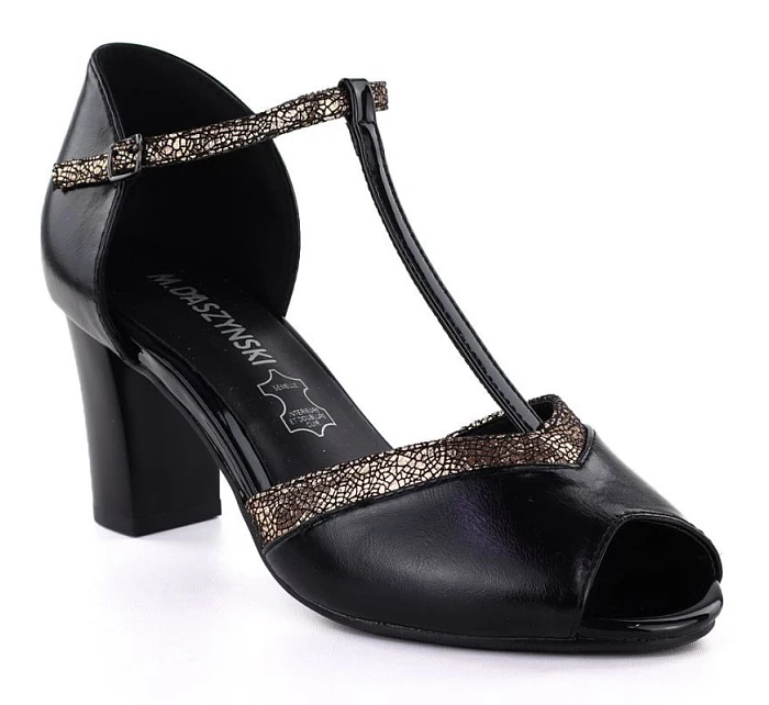 Lodičky s otevřenou špičkou černé M.Daszynski model 22072513 - M. Daszyński