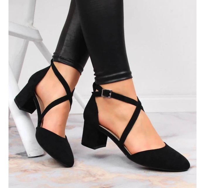 Sergio Leone W SK365A černé páskové sandály