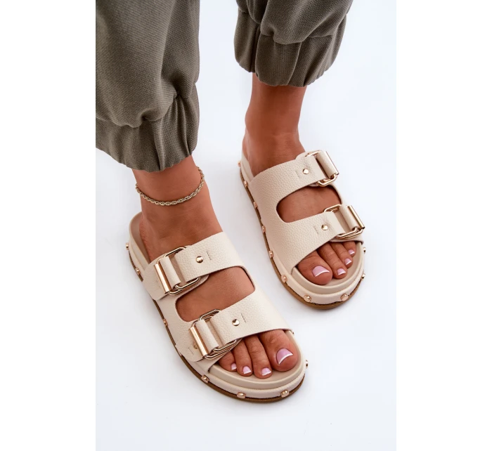 Dámské žabky na platformě Big Star NN274083 béžové Dámské žabky na platformě Big Star NN274083 béžové