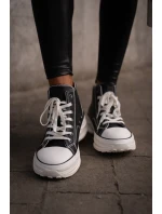 Zateplené Dámské Tenisky Na Platformě Eko Kůže Big Star OO274068 Růžové Zateplené Dámské Tenisky Na Platformě Eko Kůže Big Star OO274068 Růžové