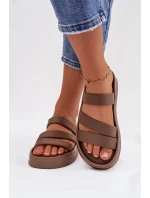 dámské sandály na platformě s pásky Khaki model 21943283 - Boto