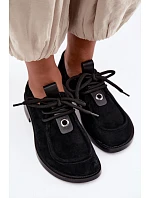 Dámské barefoot polobotky z přírodní semiše model 22356081 černé - D&A Dámské barefoot polobotky z přírodní semiše model 22356081 černé - D&A