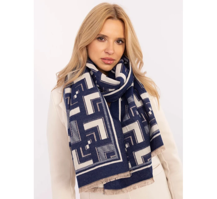 Šála AT SZ 23158.32 tmavě modrá a bílá