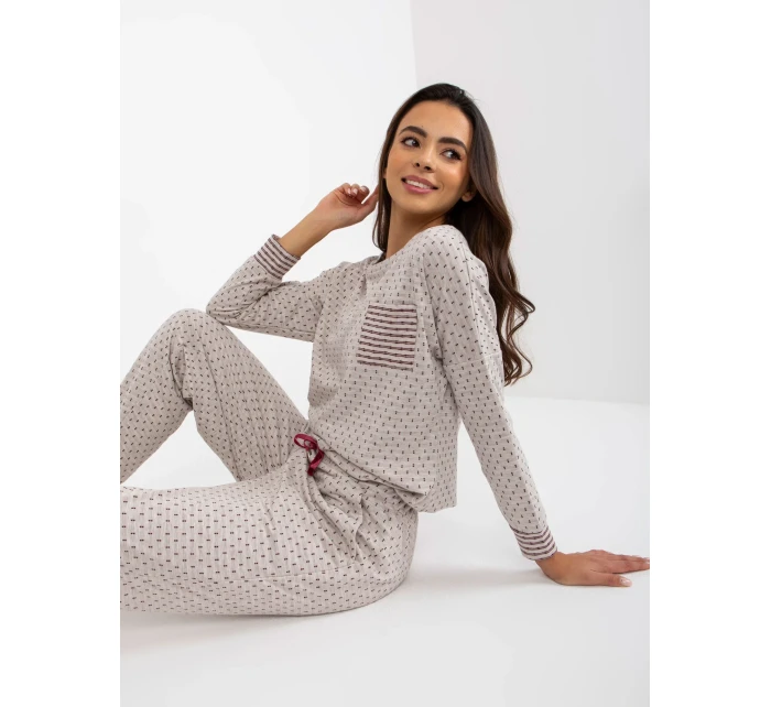 Pyžamo BR PI 9114 světle béžové