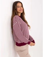 Sweter IT SW model 21717628 bordowy - FPrice Sweter IT SW model 21717628 bordowy - FPrice