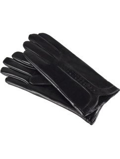 Semiline Dámské kožené antibakteriální rukavice P8206 Black