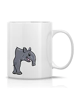SLON - klasický bílý keramický hrníček 300 ml SLON - klasický bílý keramický hrníček 300 ml