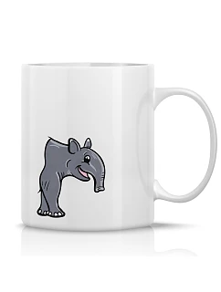 SLON - klasický bílý keramický hrníček 300 ml