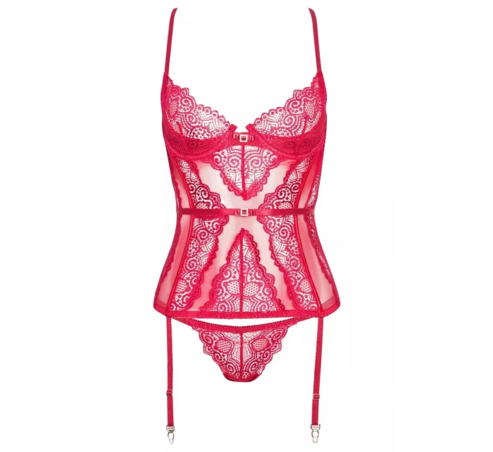 Dámský korzet model 21808915 corset cherry - Beauty Night Fashion Dámský korzet model 21808915 corset cherry - Beauty Night Fashion