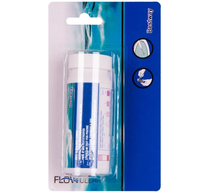 TESTOVACÍ PROUŽKY KVALITY VODY V BAZÉNU FLOW CLEAR 50KS