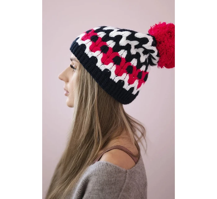 Dámská čepice Laila model 18751317 navy blue - K-Fashion Dámská čepice Laila model 18751317 navy blue - K-Fashion