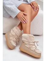 Sněhule S Kožíškem A Šněrováním Béžové model 21679603 - Boto Sněhule S Kožíškem A Šněrováním Béžové model 21679603 - Boto