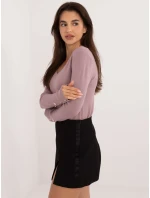 Sweter AT SW model 21326979 fioletowy - FPrice Sweter AT SW model 21326979 fioletowy - FPrice