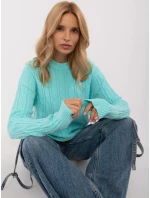 Sweter AT SW model 20463759 mietowy - FPrice Sweter AT SW model 20463759 mietowy - FPrice