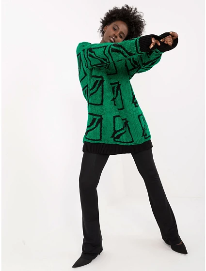 Sweter BA SW model 20301587 zielony - FPrice Sweter BA SW model 20301587 zielony - FPrice