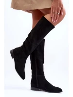 Ploché Podpatky Z Kůže Černé model 21881018 - Kesi