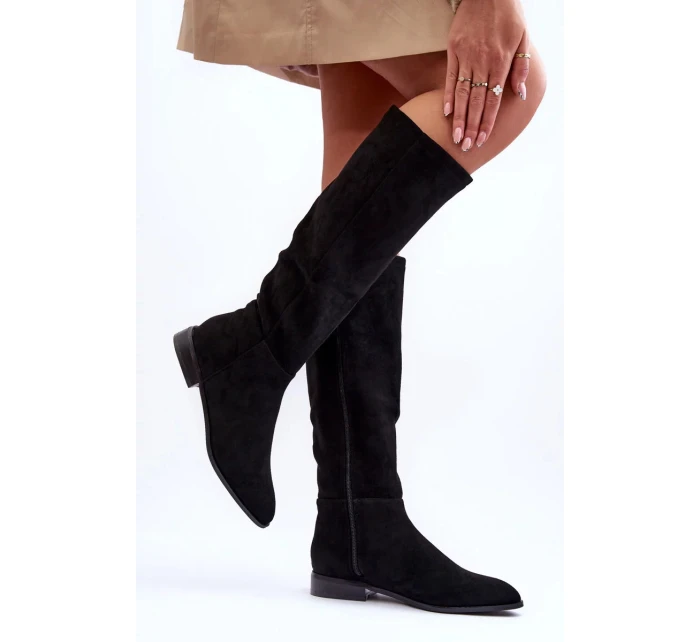 Ploché Podpatky Z Kůže Černé model 21881018 - Kesi