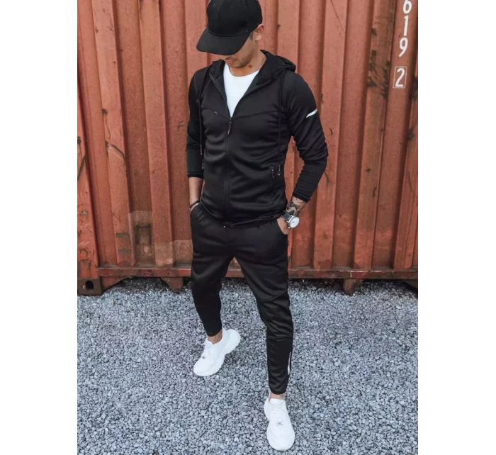 FashionStreet černá pánská tepláková souprava AX0620
