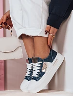 Dámské tenisky na platformě TRENDIS denim FashionStreet ZY0678