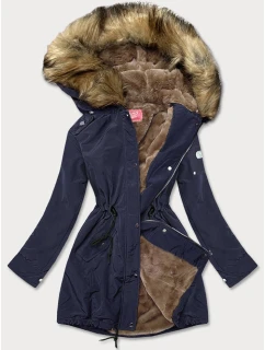 DAMSKA PARKA Z  GRANATOWA model 21243175 - LHD