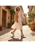 Kožené pohodlné sandály W model 22066508 white - Rieker Kožené pohodlné sandály W model 22066508 white - Rieker