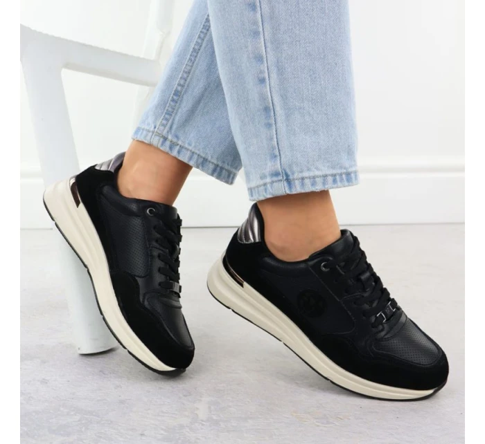 Dámské černé kožené polobotky Filippo DP7106/25 Dámské černé kožené polobotky Filippo DP7106/25