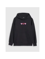 Dívčí nepruhovaná mikina s kapucí 4F 4FJRSS25TSWSF2235-20S