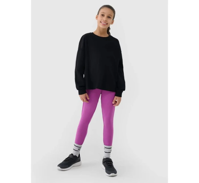 Dívčí oversize hladký rukáv s dlouhým rukávem model 21435569 - 4F Dívčí oversize hladký rukáv s dlouhým rukávem model 21435569 - 4F