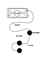 SVĚTLA GIRLANDY KOŽEŠINOVÉ KOULE NA BATERIE 50MM VEDL TEPLÁ BÍLÁ