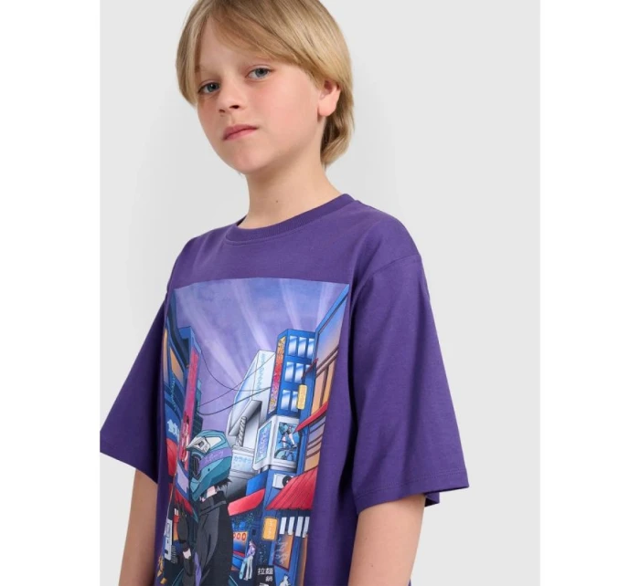 Chlapecké tričko oversize s potiskem 4F 4FJRAW25TTSHM3061-51S Chlapecké tričko oversize s potiskem 4F 4FJRAW25TTSHM3061-51S