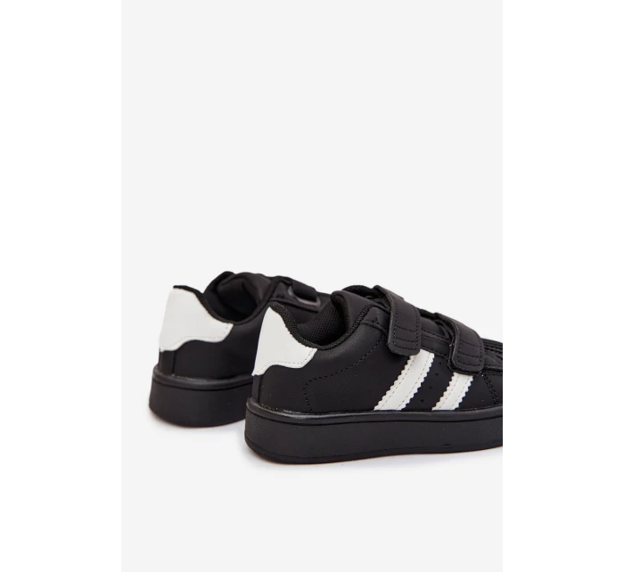 Dětské Sportovní Boty Tenisky Z Eko Kůže Černé model 21725032 - Boto Dětské Sportovní Boty Tenisky Z Eko Kůže Černé model 21725032 - Boto