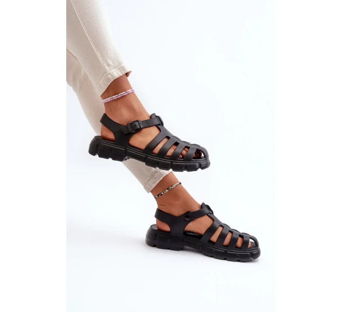 Dámské pěnové římské sandály Black Gasaria Dámské pěnové římské sandály Black Gasaria