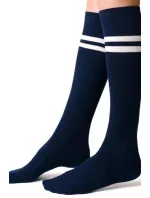 Dámské podkolenky s pruhy 072 černé - Steven Dámské podkolenky s pruhy 072 černé - Steven