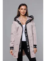 Tenká dámská bunda v barvě s ozdobnou lemovkou model 18019118 - S'WEST Tenká dámská bunda v barvě s ozdobnou lemovkou model 18019118 - S'WEST