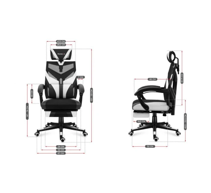 Herní židle model 21326178 5.0 White - Huzaro