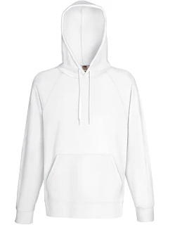 Fruit of the Loom Lightweight Hooded Sweat Pánská raglánová mikina s kapucí 16.2140 white