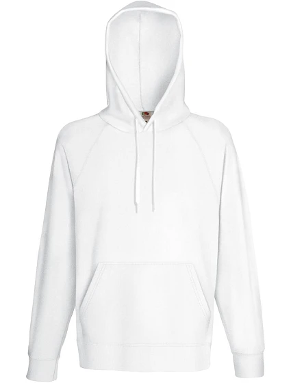 Fruit of the Loom Lightweight Hooded Sweat Pánská raglánová mikina s kapucí 16.2140 white Fruit of the Loom Lightweight Hooded Sweat Pánská raglánová mikina s kapucí 16.2140 white