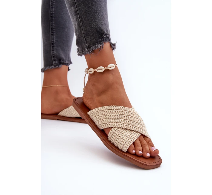 Dámské ploché žabky Big Star model 21653849 béžové - Big Star Shoes