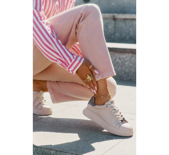 Dámské Tenisky Z Eko Kůže Big Star model 21693183 Béžové - Big Star Shoes