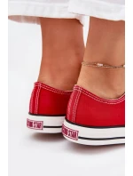 Dámské Nízké Tenisky Big Star model 21705169 Červené - Big Star Shoes Dámské Nízké Tenisky Big Star model 21705169 Červené - Big Star Shoes