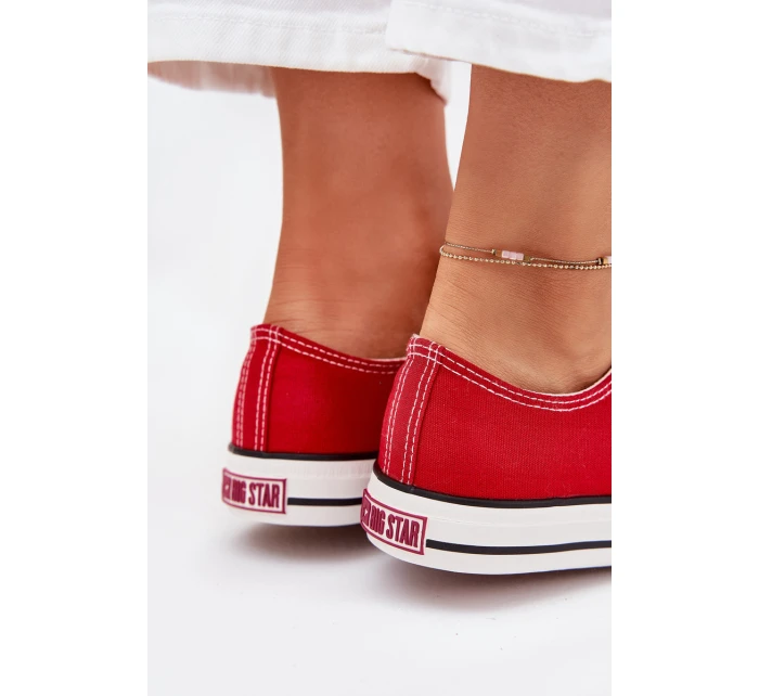 Dámské Nízké Tenisky Big Star model 21705169 Červené - Big Star Shoes Dámské Nízké Tenisky Big Star model 21705169 Červené - Big Star Shoes