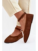 Baleríny z přírodního semiše Big Star TT274211 Camel