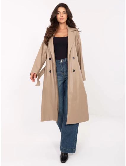 Płaszcz IT PL model 21334818 beżowy - FPrice Płaszcz IT PL model 21334818 beżowy - FPrice