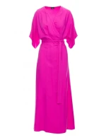 Viskózové maxi šaty se vzorem lila model 21154684 - STYLOVE