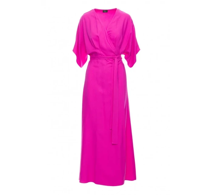 Viskózové maxi šaty se vzorem lila model 21154684 - STYLOVE