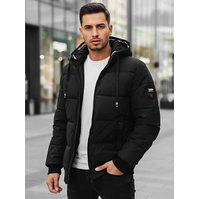 Pánská zimní bunda s kapucí černá Dstreet model 21995287 - FashionStreet Pánská zimní bunda s kapucí černá Dstreet model 21995287 - FashionStreet