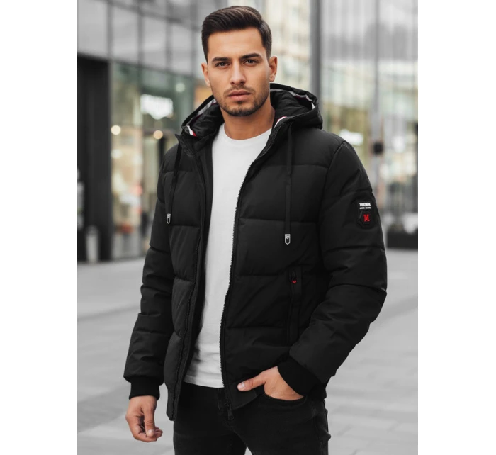 Pánská zimní bunda s kapucí černá FashionStreet TX5087z