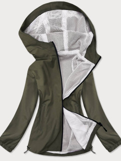Letní dámská bunda v olivové barvě s podšívkou model 17144708 - J.STYLE
