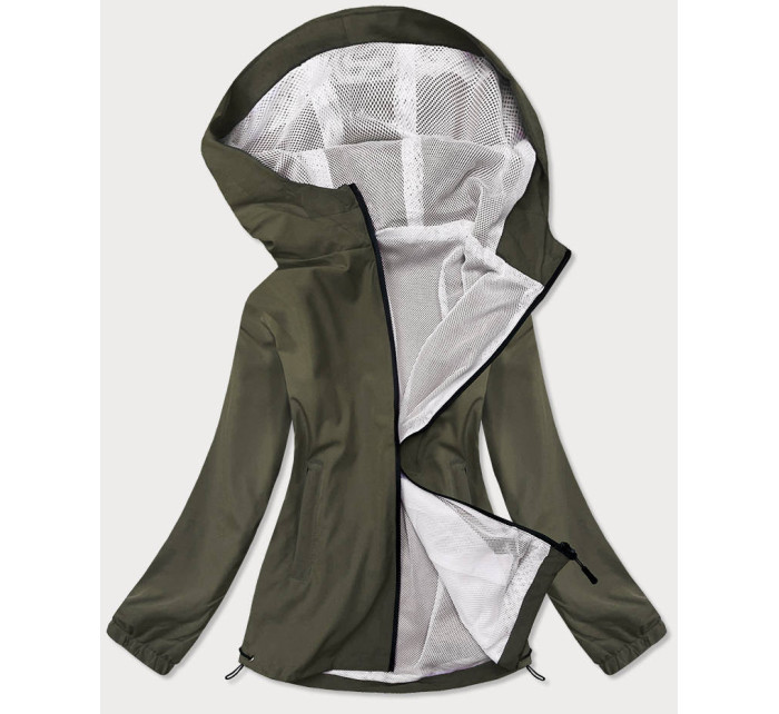 Letní dámská bunda v olivové barvě s podšívkou model 17144708 - J.STYLE